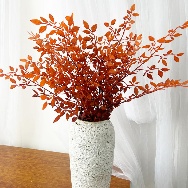 Artificial Nandina Stem, Single Faux Berry Branch in Orange, Autumn or Green, for Home Decor, Weddings & Floral Arrangements