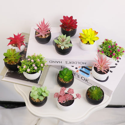 Bulk 2Pcs Succulents Plants 2025 Artificial 2.5 Inch Pots for Boho Bedroom Aesthetic & Office Zen Decor Hypoallergenic Wholesale