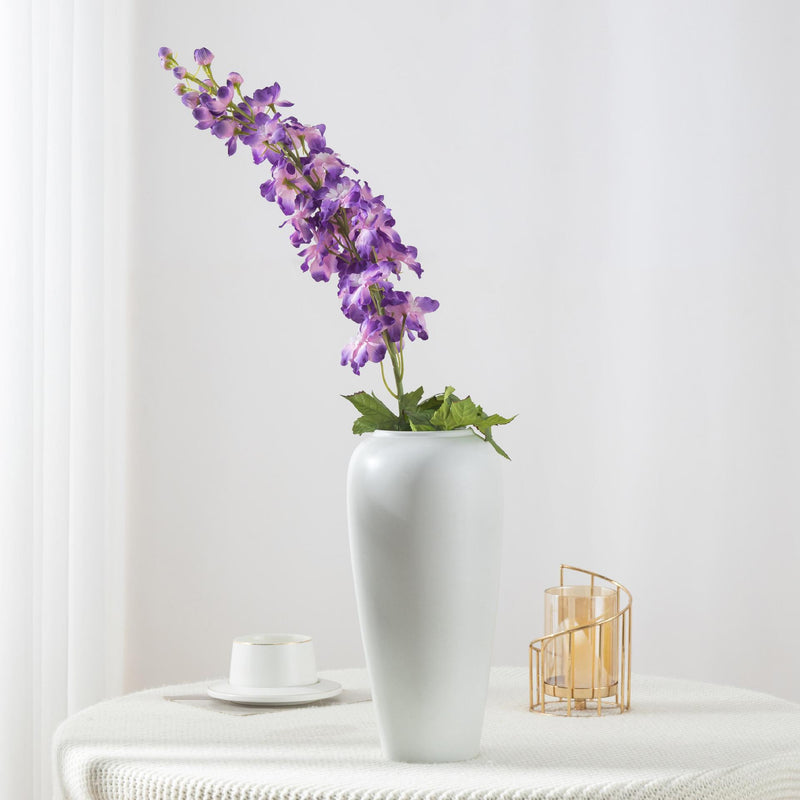 45" Artificial Delphinium Bush, Silk-Like Fabric, Modern Style for Weddings, Home Decor, and Events