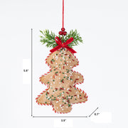10 Pcs Non-Woven Christmas Tree Star Ornaments with Red Bow Pendant Holiday Decor