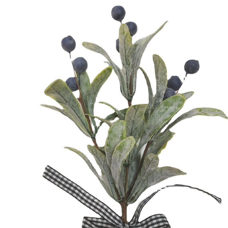 8 Pcs Artificial Mistletoe Stems 12 Inch Green Silk Christmas Decoration