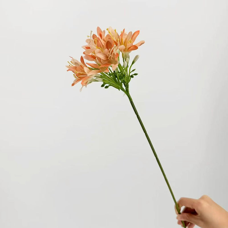Single Stem Agapanthus Artificial Flower, 24" Tall, Modern Home Decor for Weddings & Events