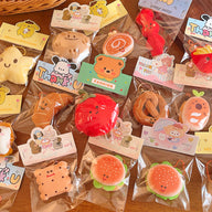 10-Pack Wedding Favor Plush Keychains - Cute Foodie Stuffed Animal Bag Charms