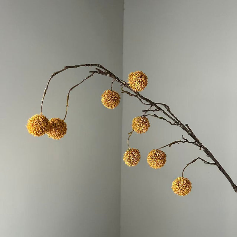 Artificial Wild Berry Bush with 8 Flower Heads, Plastic Faux Berry Stem for Weddings, Hotel Decor, Window Displays
