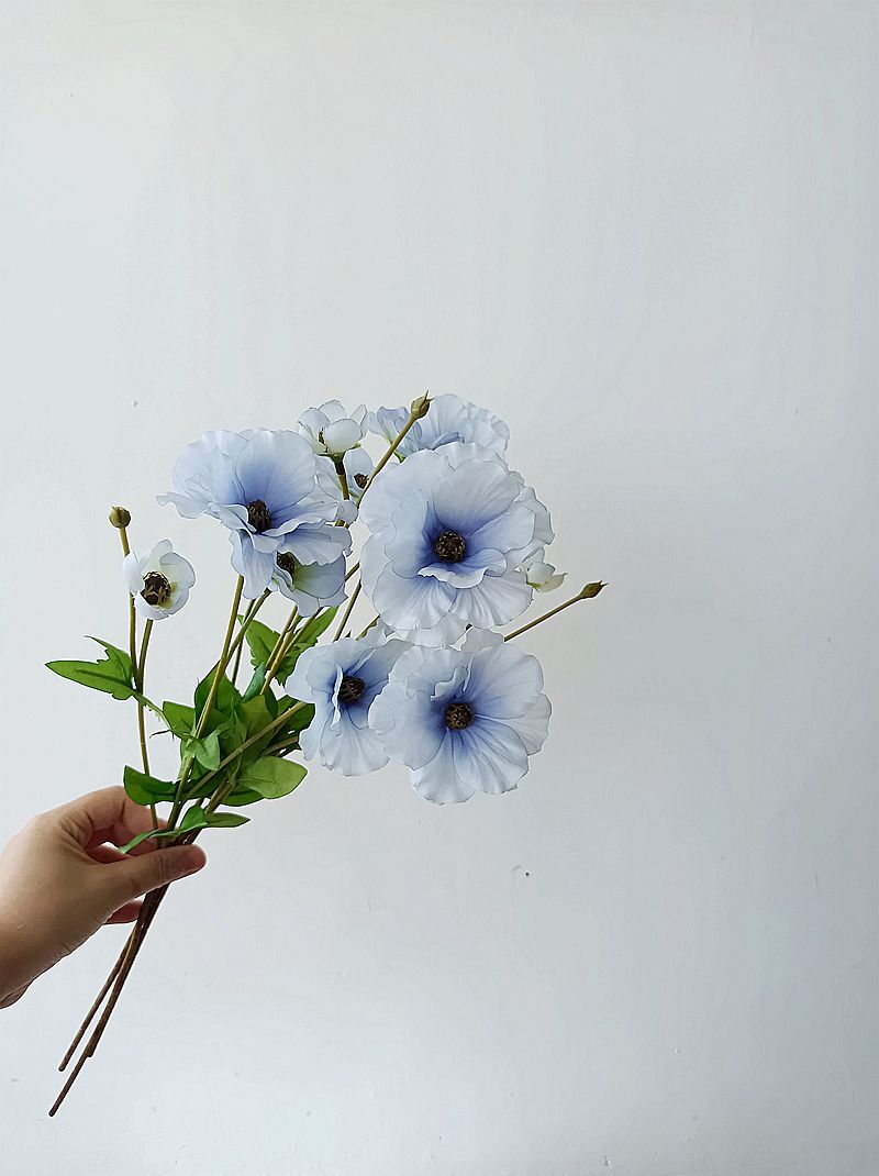 19 Inch Butterfly Ranunculus Stems 10 Pcs Silk Artificial Flowers Bulk