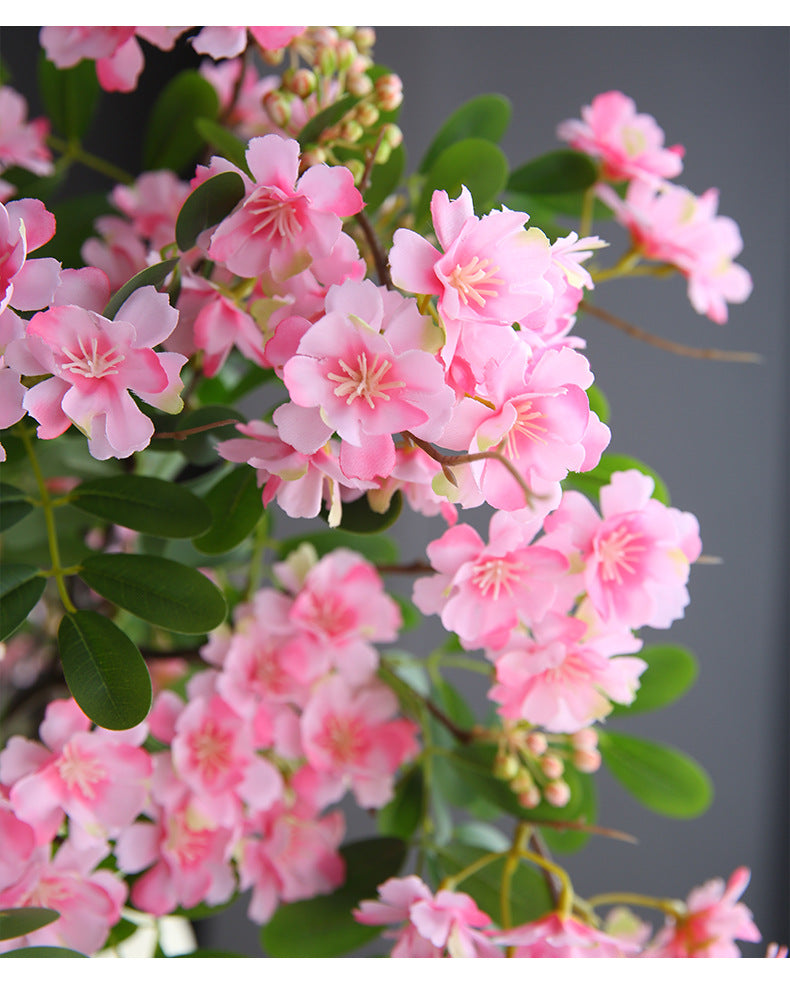Single Stem Artificial Michelia Flower, 29" Tall, Silk Material, Modern Home & Commercial Decor, White & Pink Options