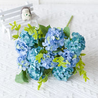 Bulk 5 Pcs Hydrangea Bridal Bouquets Silk Permanent Flower Flexible Stems for Weddings Bridesmaids Reception Centerpieces Wholesale