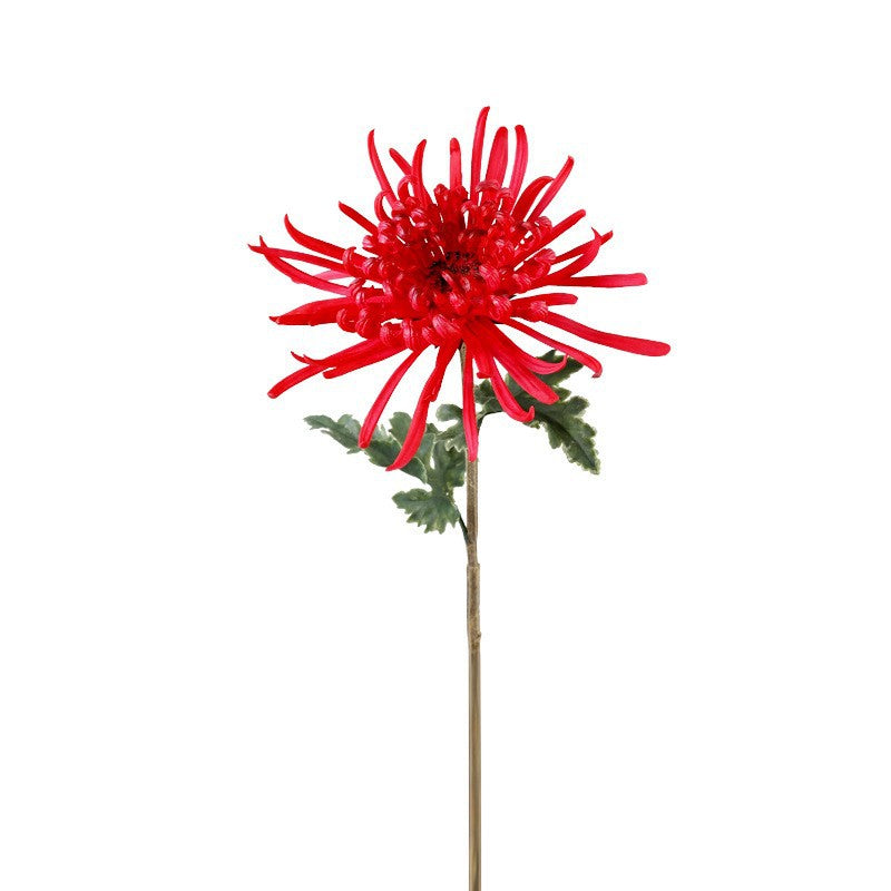 Single Stem PU Chrysanthemum Artificial Flower, 28" Tall, Perfect for Weddings, Events, and Indoor Decor