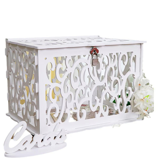 Bulk Lockable Card Box Large Wedding Money Gift Holder Secure Slot DIY Envelope Shadow Box for Anniversary Graduation Party Wholesale