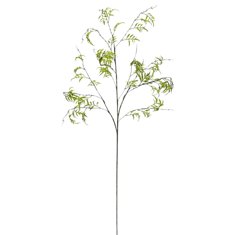 46" Artificial Persian Leaf Branch, Single Stem with 50 Realistic Foliage, Faux Greenery for Home Office Wedding Decor