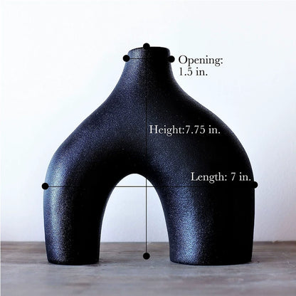 Bulk Nordic Donut Vase Handmade Ceramic Hollow Vases for Olive Branches & Table Centerpieces Minimalist Modern Home Decor for Wedding Shelf Office Console Entryway Sculptural Neutral Décor Wholesale