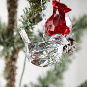 Acrylic Transparent Bird Christmas Ornaments with Pine Cones and Pine Needles, Hanging Decorations for Xmas Tree, Bulk Set
