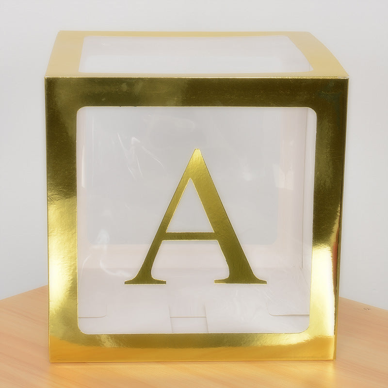 Bulk 4 Pcs Clear Balloon Boxes with Letters for Baby Shower Birthday Party Backdrop Decor Wholesale