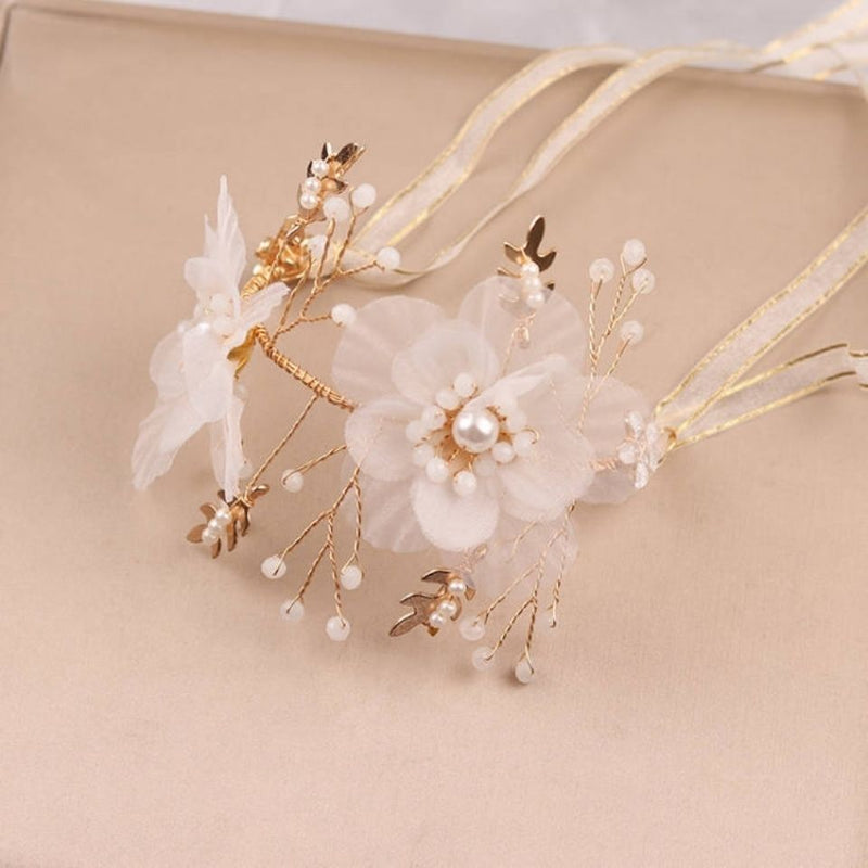 Corsage Bracelet 10 Pcs Artificial Flowers for Wedding Festival Beach Party
