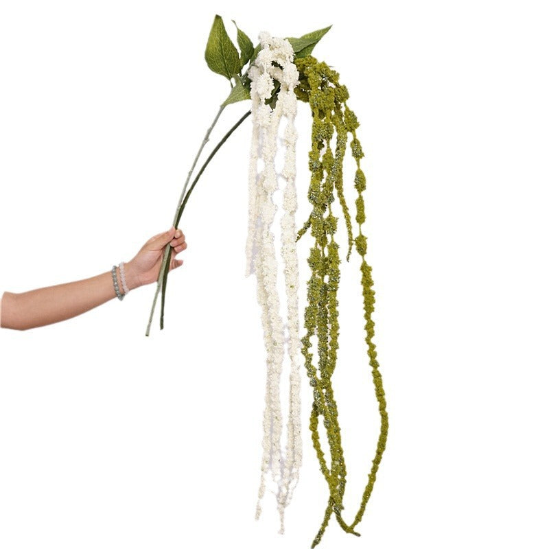 49" Foam Love Tears Garland Vine, Artificial Amaranth Caudatus, Perfect for Wedding Decor, Home Styling, Outdoor Arrangements