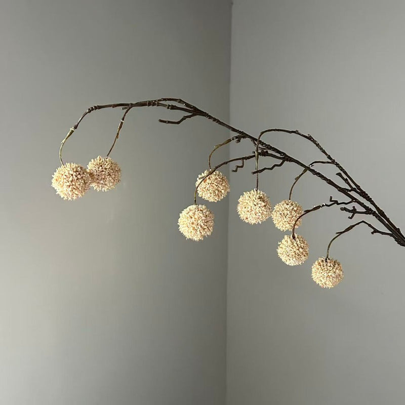Artificial Wild Berry Bush with 8 Flower Heads, Plastic Faux Berry Stem for Weddings, Hotel Decor, Window Displays