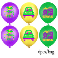 Bulk Mardi Gras Party Latex Balloons for Carnival Birthday Baby Shower Wedding Party Supplies Decorations Home Outdoor Decor Wholesale