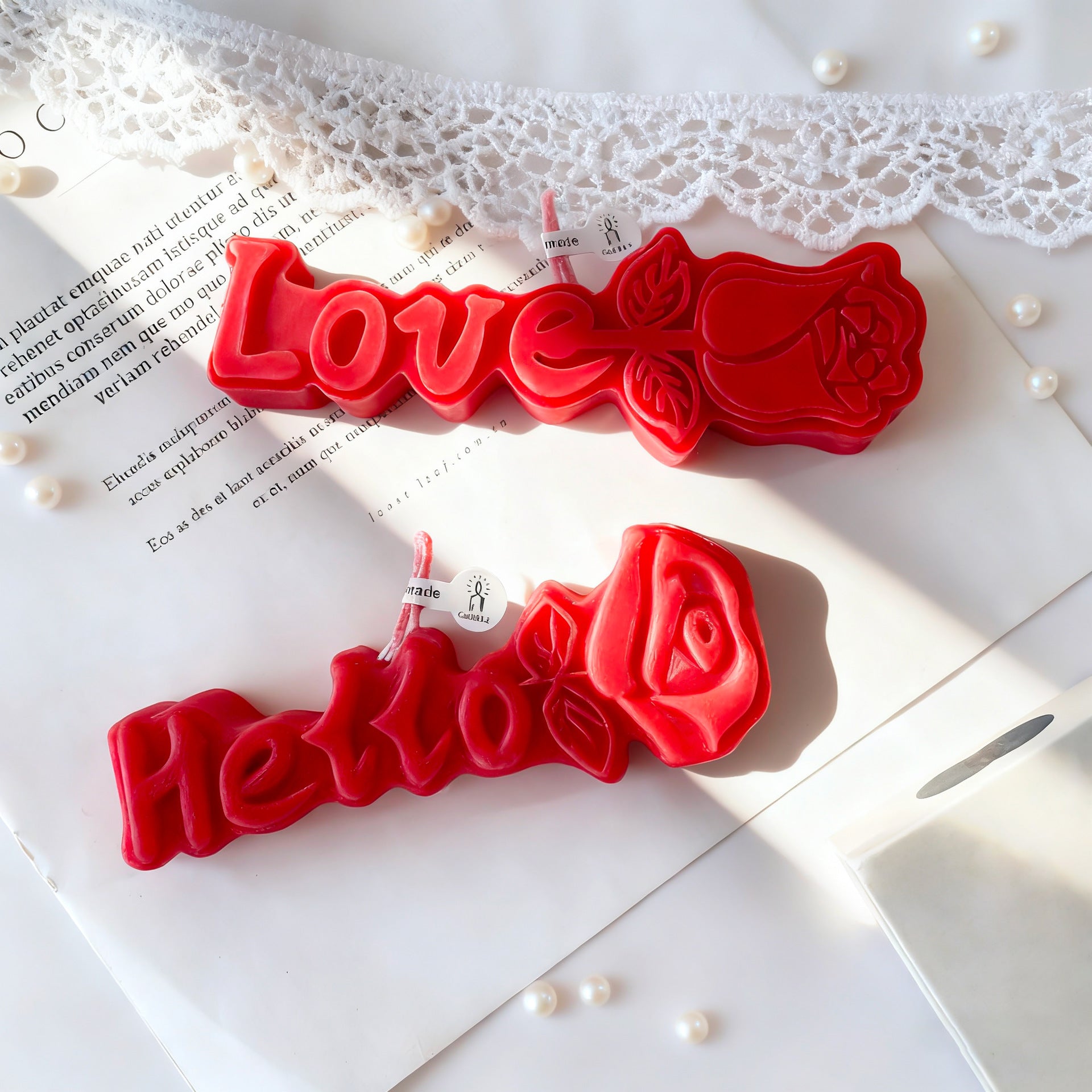 Valentine's Day Love Rose Aromatherapy Candle - Romantic Decorative Gift for Cozy Ambiance