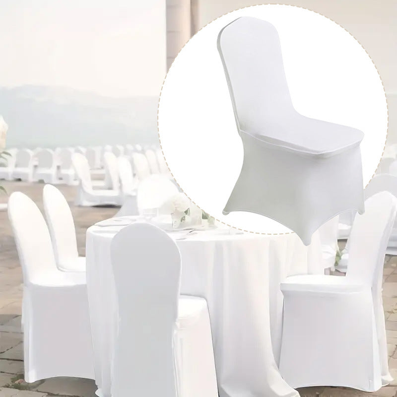 Bulk 30PCS Premium Spandex Chair Covers 4 Way Stretch Elastic Protectors for Wedding Receptions Banquet Halls & Party Events Wrinkle Free Waterproof Fabric with Anti-Slip Band Fits Most Folding Chairs Wholesale