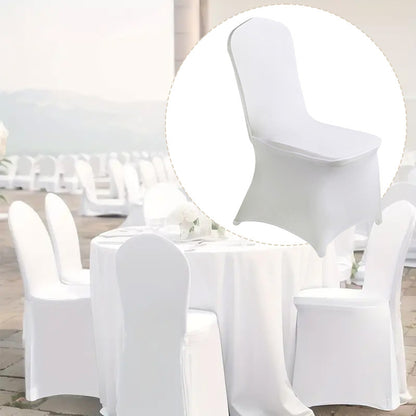 Bulk 30PCS Premium Spandex Chair Covers 4 Way Stretch Elastic Protectors for Wedding Receptions Banquet Halls & Party Events Wrinkle Free Waterproof Fabric with Anti-Slip Band Fits Most Folding Chairs Wholesale