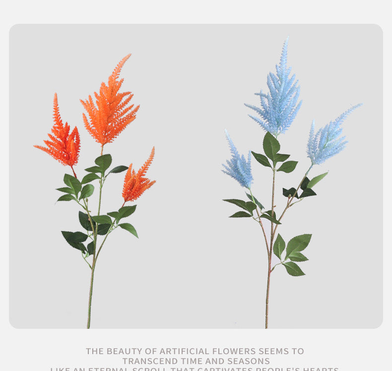 Astilbe Artificial Flower, Single Stem with 3 Blooms, 41" Tall, Silk-Like Fabric, for Home Decor, Weddings, and Events