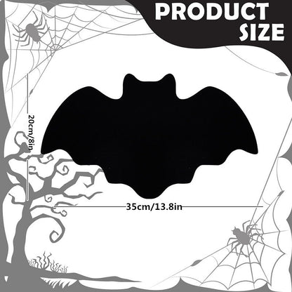 Halloween Felt Bat Placemats & Spider Web Coasters - 10-Piece Set Non-Slip Heat-Resistant Table Decor