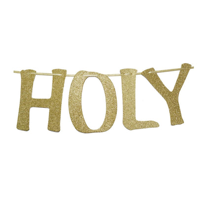 Bulk 10 Pcs Holy Shit You're Old Banner Golden Glitter Funny Birthday Banner For Party Supplies Wholesale