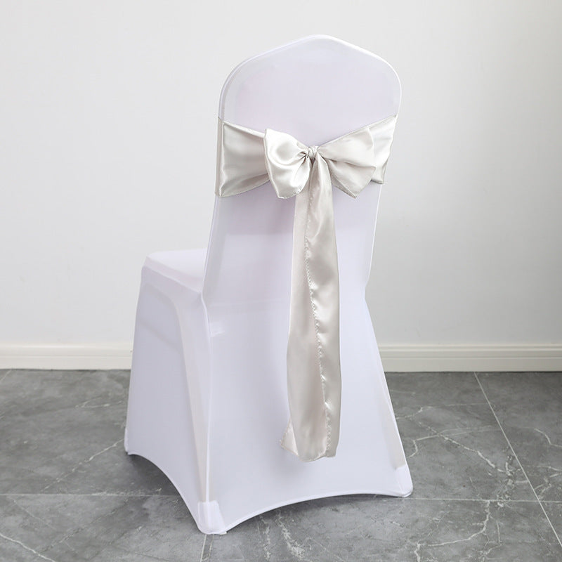 Bulk 10PCS Bows Chair Sashes Satin Chair Ribbons for Wedding Party Events Banquet Chair Cover Decoration Wholesale