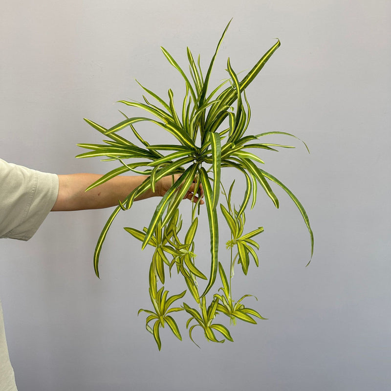 Artificial Trailing Spider Plant, 26" Height, UV-Resistant Vine for Home, Wedding, and Event Decor