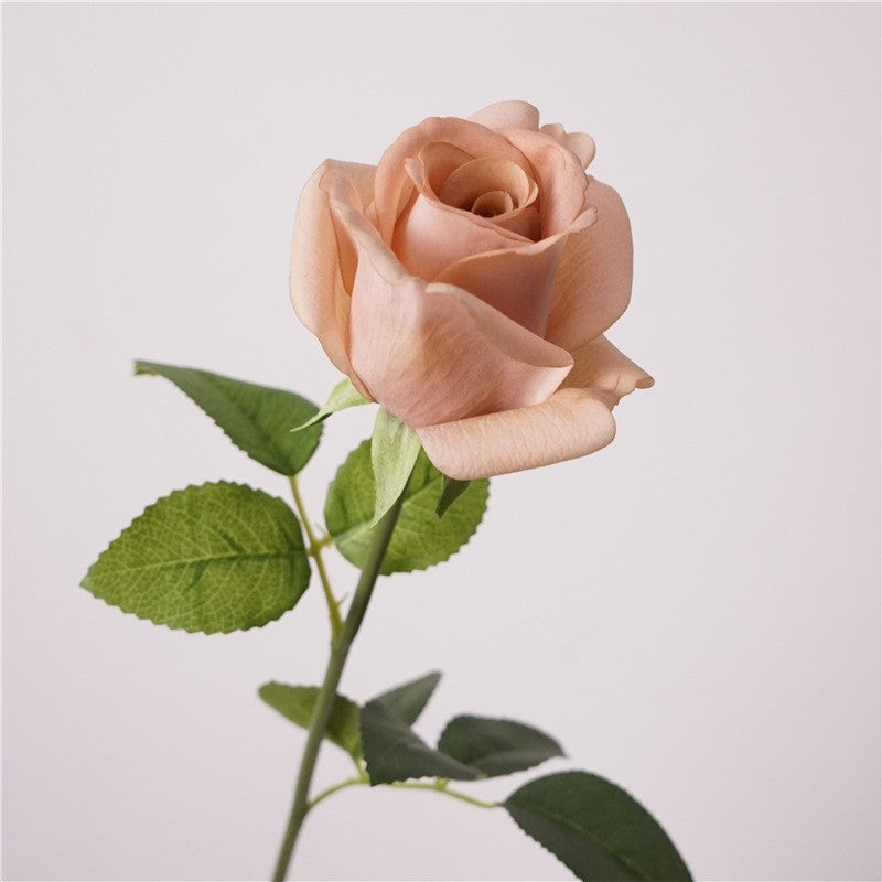 19" Single Stem Realistic Faux Silk Rose, Kate Style, Modern Home Decor, Wedding & Event Arrangements