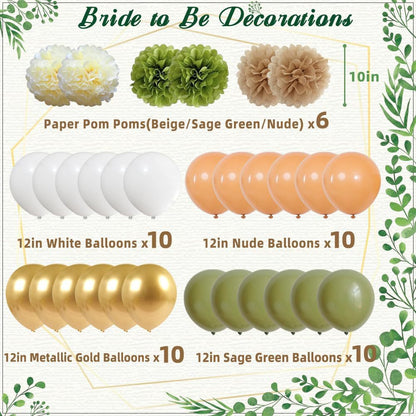 Bachelorette Party Decorations Kit - Bride to Be Balloon BannerPom Poms & Ring Balloon Set for Bachelorette Celebrations