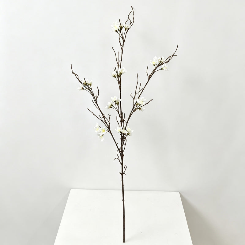 Artificial Plum Blossom Branch, 31" Realistic Plastic Bush for Home Decor, Weddings, Events, and Commercial Spaces