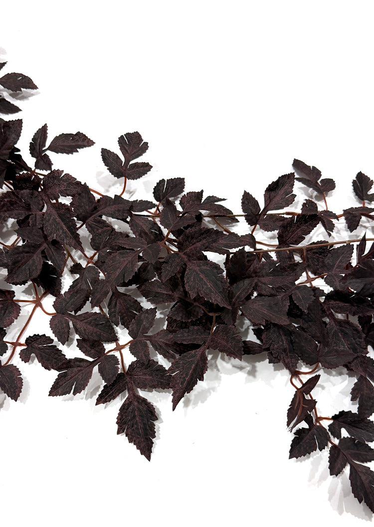 Artificial Trumpet Vine Garland with Maple Leaves, Events and Holiday Displays