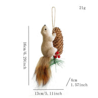 Realistic Squirrel Ornaments 4 Styles - Christmas Tree Decor Cute Animal Pendants for Holiday Decoration