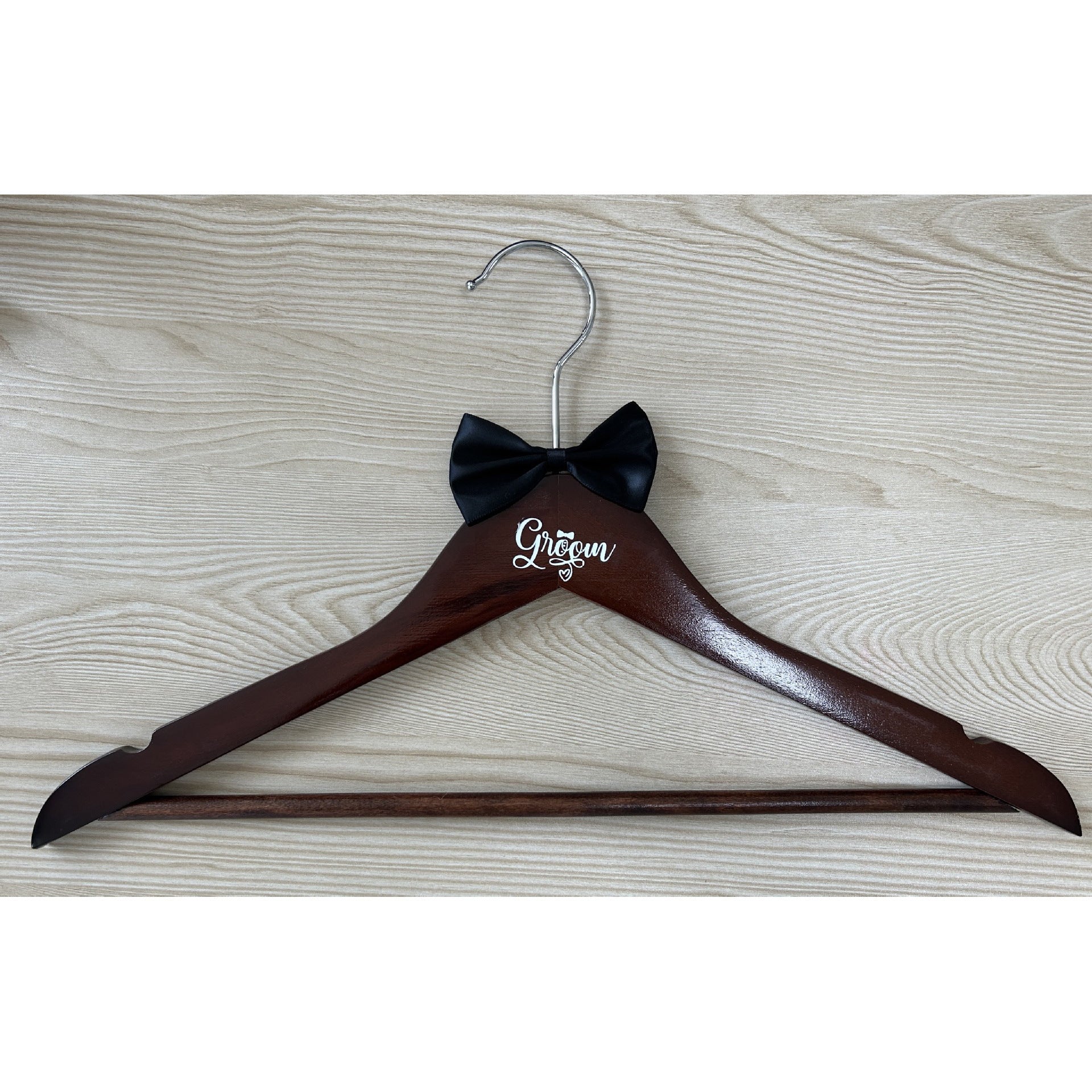 Walnut Wedding Hanger - Non-Slip Design | 15 Inch Wide for Parties & Events