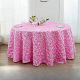 Bulk 47 Inch Round Tablecloths with 3D Floral Wholesale