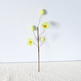 Easter Decor Egg & Wildflower Stem - 11.8" Artificial Insert for Home Decor