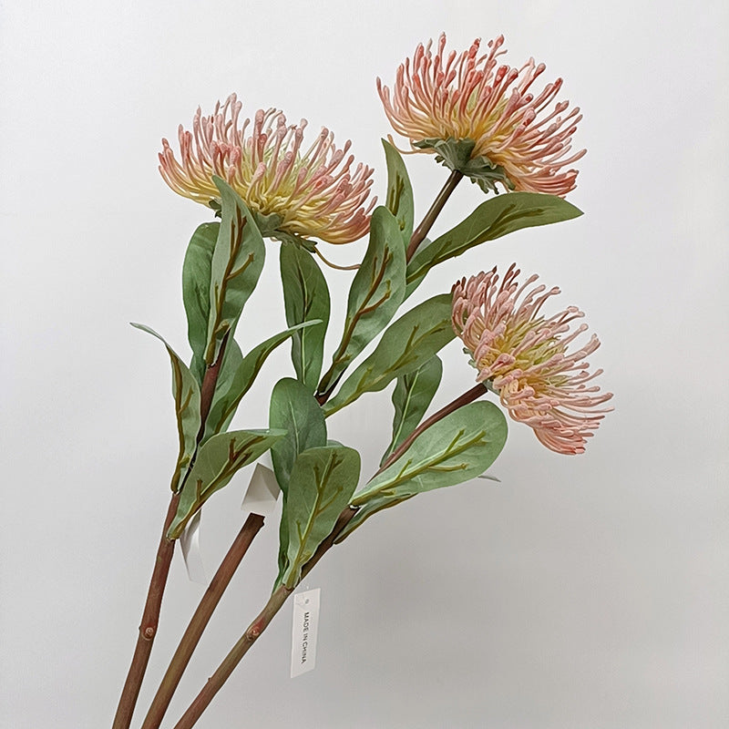 Single Stem Artificial Green Chrysanthemum Flower, 23" Long, Realistic Plastic Floral for Home Decor, Wedding, and Events