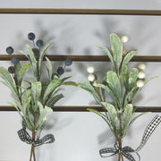 8 Pcs Artificial Mistletoe Stems 12 Inch Green Silk Christmas Decoration