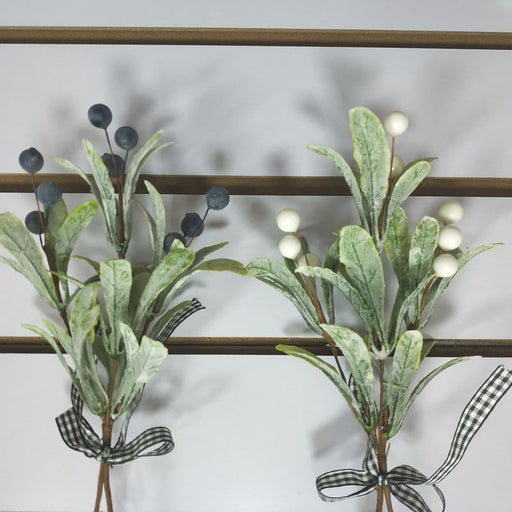 8 Pcs Artificial Mistletoe Stems 12 Inch Green Silk Christmas Decoration