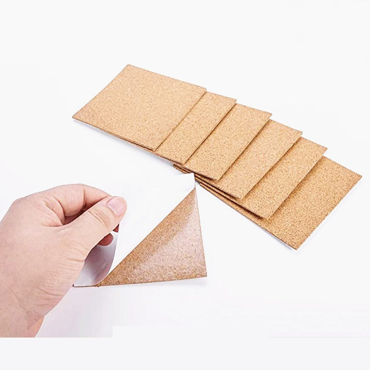 Bulk 10 Pcs 3.9X3.9 Inch Self-adhesive Square Cork Coasters for Home Cafe Restaurants Party Supplies Wholesale