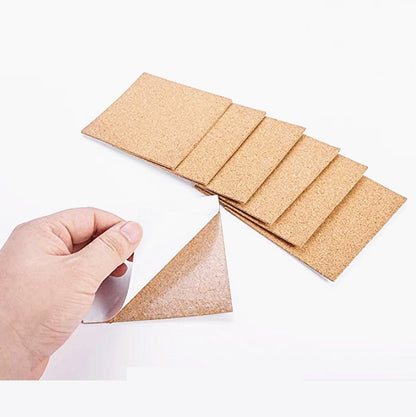 Bulk 10 Pcs 3.9X3.9 Inch Self-adhesive Square Cork Coasters for Home Cafe Restaurants Party Supplies Wholesale