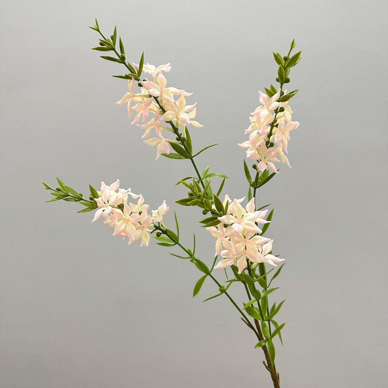 Artificial Lilac Flower Bush, Plastic Faux Lilac Stem 33 in, Rustic Wedding & Home Decor Flowers