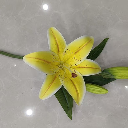 Premium 6 Pack Artificial Stargazer Lilies High Quality Faux Tiger Bouquets Hotel Home Party Flower Arrangements