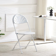 Bulk 6 Pcs Plastic Folding Chairs with Steel Frame Water-Resistant & Portable for Weddings Outdoor Events Office Parties Wholesale