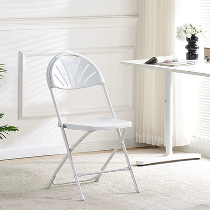 Bulk 6 Pcs Plastic Folding Chairs with Steel Frame Water-Resistant & Portable for Weddings Outdoor Events Office Parties Wholesale