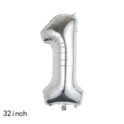 Bulk 32 Inch Foil Number Balloon for Birthday Party Decoration Graduation Celebration Holiday Accessory Decor Wholesale