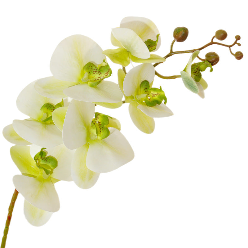 3D Orchid Artificial Flower Stem - 7 Heads 37.4 Inches for Wedding & Home Decor