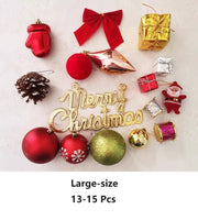 Bulk Christmas Tree Ornaments Set 50 Pcs Hanging Decorations Assorted Colors Holiday Decor