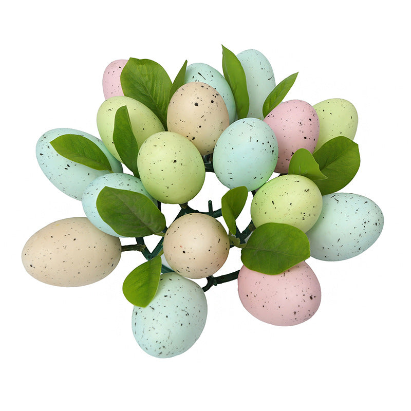 Easter Egg Wreath (9-Inch) - Faux Egg Candle Ring for Spring Easter Decor DIY Easter Decoration & Floral Accessories